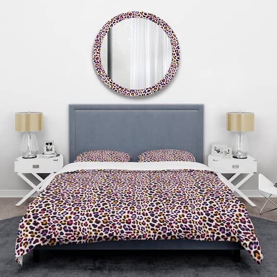 Designart 'Leopard Fur Safari VII' Mid-Century Duvet Cover Set